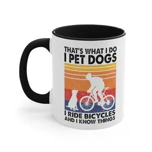 Dog & Bicycle Lover Mug 11oz/15oz | Cyclist Coffee Cup