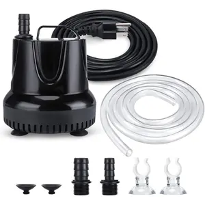 CWKJ Fountain Pump, 550GPH (40W 2200L/H) Submersible Water Pump, Durable Outdoor Fountain Water Pump with 6.5ft Tubing (ID x 1/2-Inch) for Aquarium, Pond, Fish , Water Pump Hydroponics, Backyard