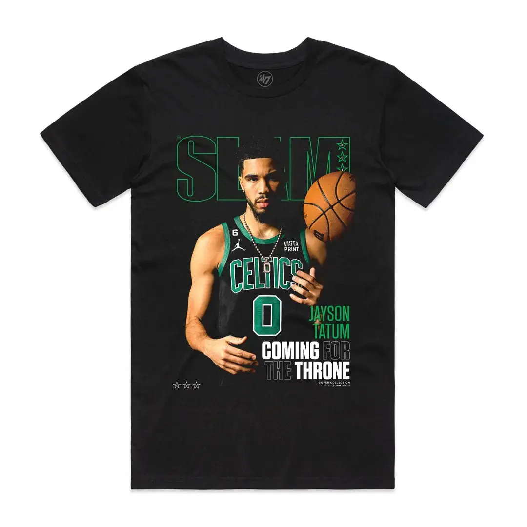 SLAM Cover Tee - Jayson Tatum Graphic Print T-Shirt, Casual Tee, Trendy Streetwear Outfit