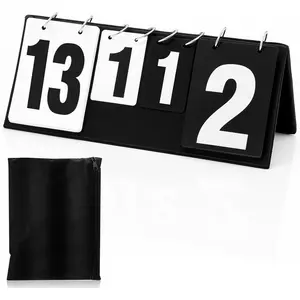 Badminton Scoreboard Tennis Score Keeper Portable Double Sided Printing Flip Scoreboards for Volleyball Table Tennis Badminton , 0-3 for Sets, 0-30 for Points