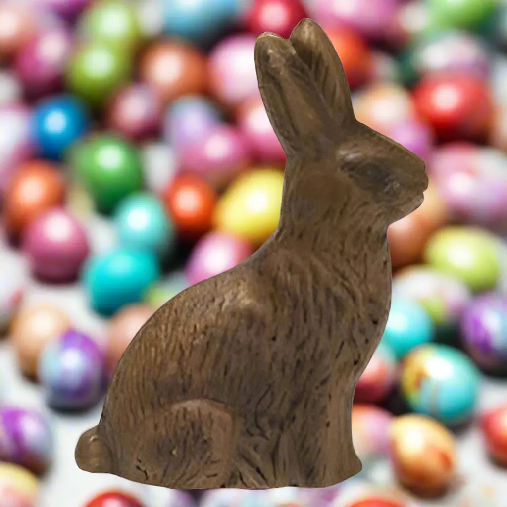 Resin Chocolate Bunny 4 3/4"