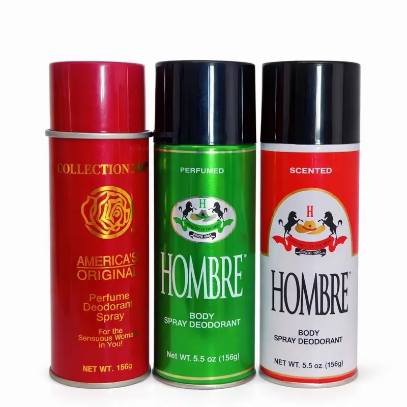Hombre Body Deodorant Scented Spray 5.5 oz 156g for Men Fresh Fragrance