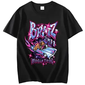 Bratz T Shirts Women Oversized T-shirt Aesthetic Harajuku Y2k Tops Men Streetwear Short Sleeve classic Merch Shirt Tee T-Shirt For Women/Men Unisex Short Sleeve Tshirt Streetwear Gift for Children Youth Adult Family And Friends Birthday Anniversary Holida