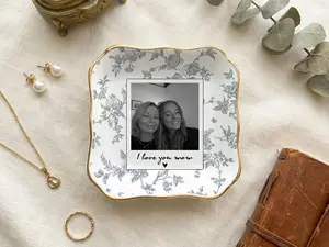 Photo Gifts for Mom Personalized Photo Jewelry Dish Mother’s Day Gift for Mom, Custom Trinket Tray Mother Of The Bride Jewelry Dish, Custom Jewelry Tray for Mom, MOB Gifts