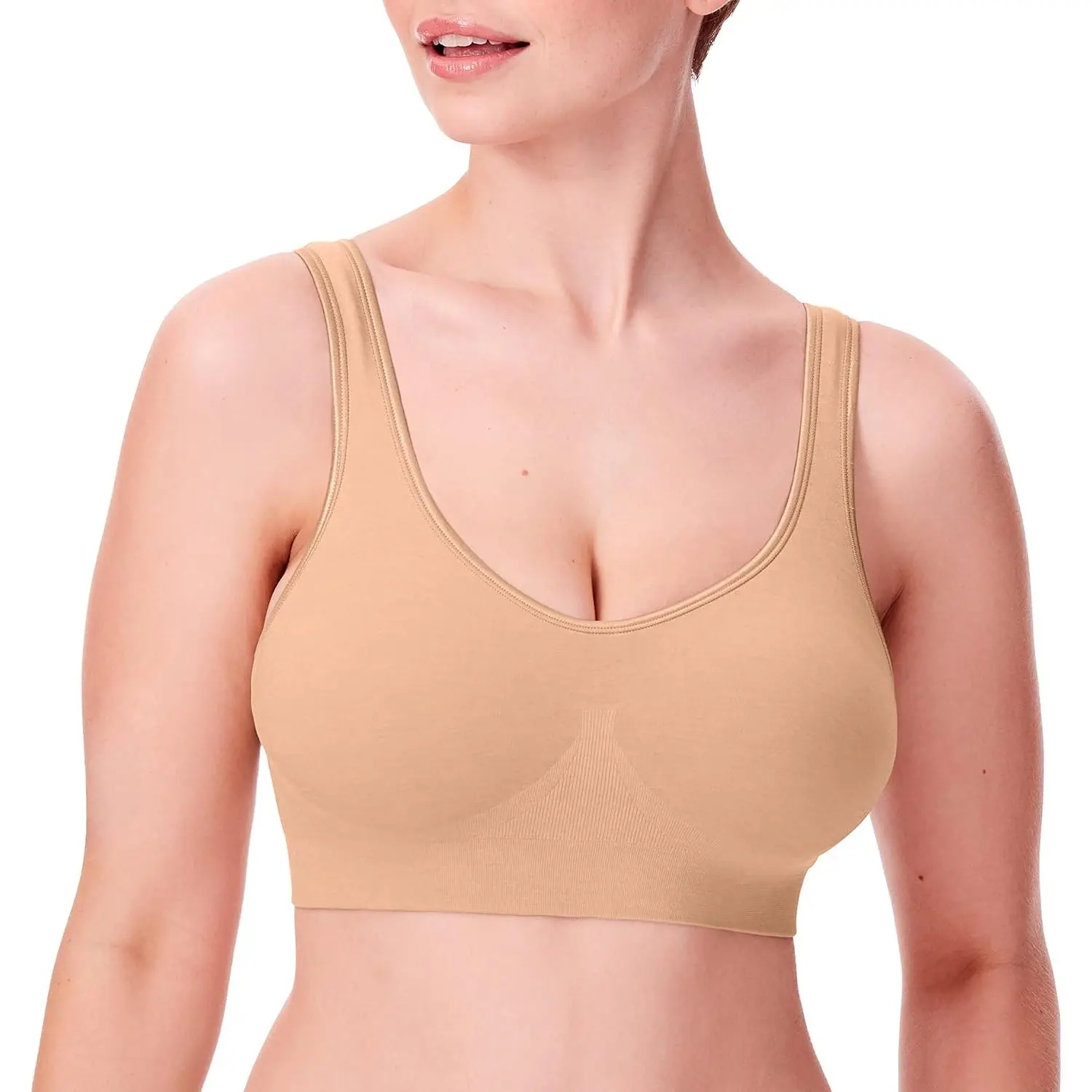 Women's Wireless Bras for Women - Comfort Revolution Wireless Bra - Adjustable & Supportive - Plus Size Women