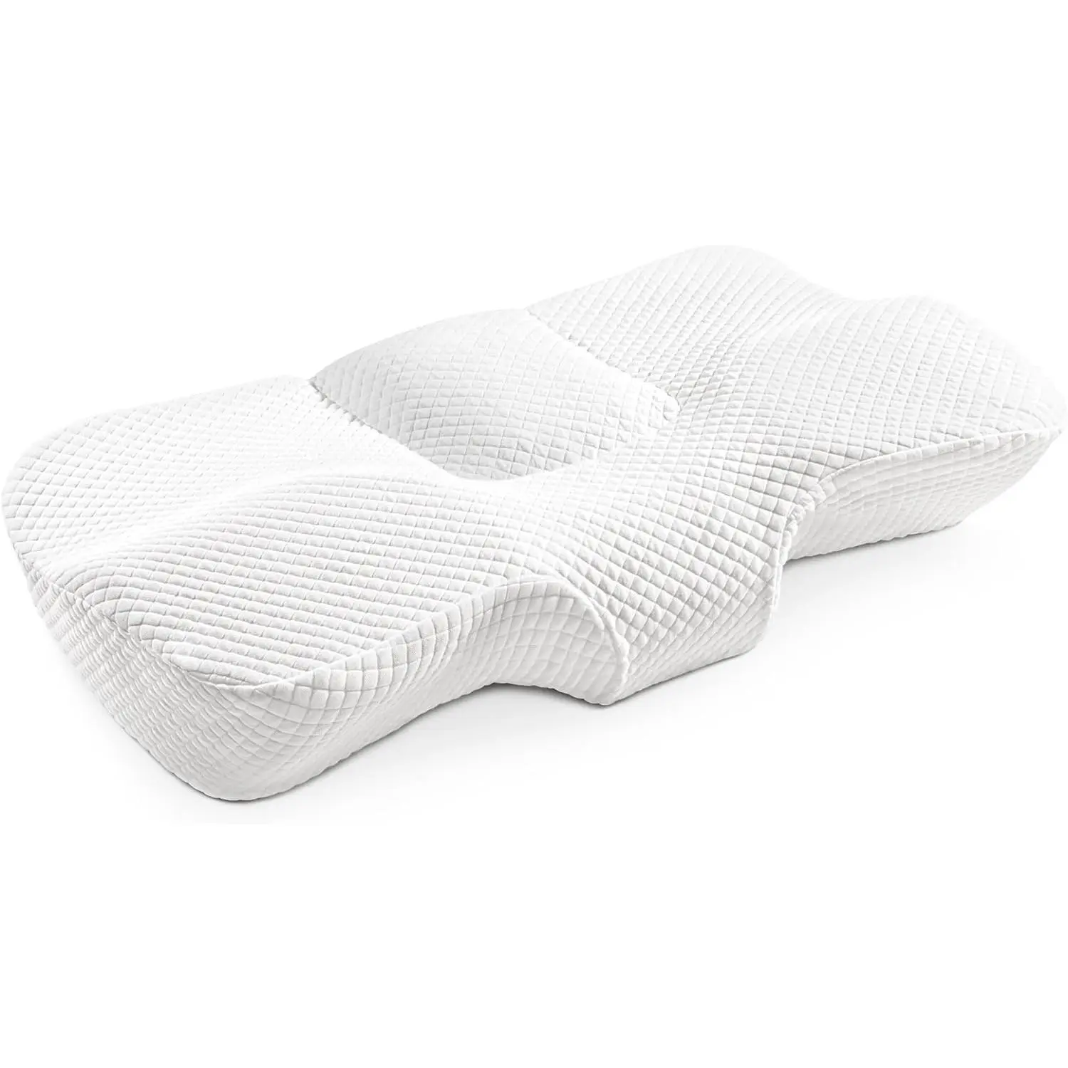 AM AEROMAX 32" King Size Adjustable Cervical Memory Foam Pillow, Contour Pillows for Neck and Shoulder Pain Relief, Ergonomic Head Support Sleeping Pillow for Side and Back Sleepers.(White)