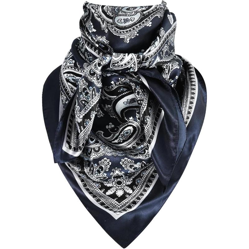 35 Inch Rag Cowboy Scarves for Men, Large Rancher Neckerchief Silk Feel ...