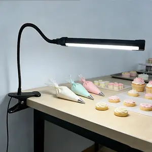 Power LED Desk Lamp, Clamp Design, Adjustable Brightness and Color Temperature, Portable Reading Light for Home and Office Use