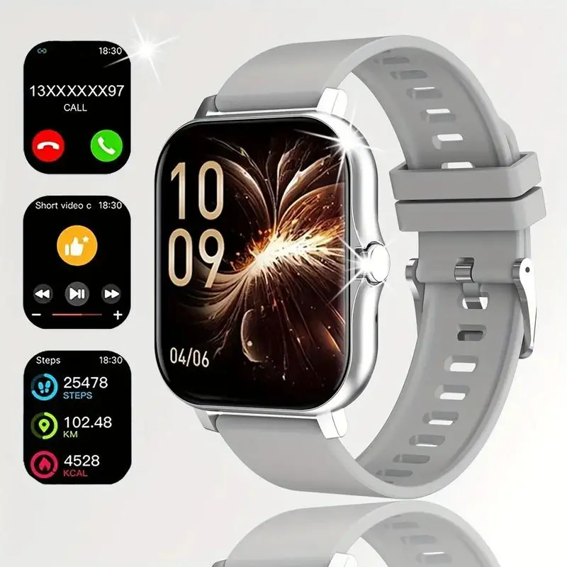 Smart Watch for Men and Women, 2.01" Touch Screen Lifestyle Watch with Message Reminder,Step Counter, Alarm, Timer, Music Control,Featuring an HD touch screen and Bluetooth connection.Compatible with Most iOS and Android Smartphones , Back to School Gift
