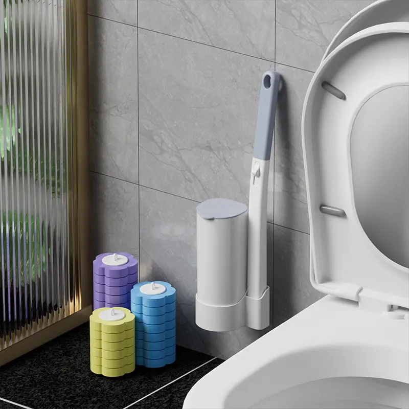 Disposable Toilet Brush with 18 Refills | Self-Cleaning Wand with Built-in Cleaner, Scrubbing Sponge & Easy-Release Handle | No-Touch, Mess-Free Bathroom Cleaning Kit