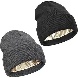 Soft Chunky Knit Beanie – Fashion Cable Lined Hat for Women and Men, Great for Sensitive Scalp & Cold Weather
