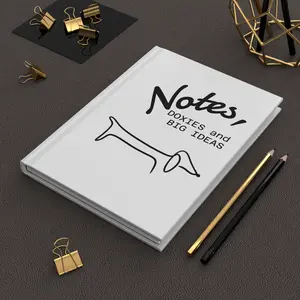 Notes Doxies and Big Ideas Journal | Dachshund illustration, Minimal black text