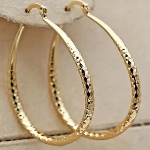 1 Pair Fashion Hoop Earrings Circle Shape Earrings For Women For Party Engagement Anniversary Jewelry Valentine's Day Gift Statement Earrings Fashionable Jewelry Accessories Earrings Hoops