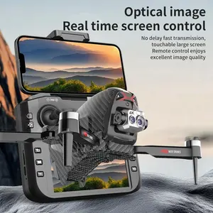 Screened remote control 4K aerial drone, brushless motor + optical flow positioning, intelligent obstacle avoidance and collision prevention, electronic speed controller with adjustable dual cameras, built-in screen—no phone needed; a must-have for beginn