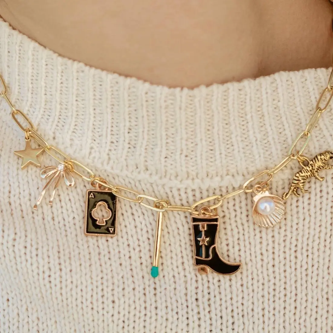 18k Gold FILLED Custom Charm Necklace