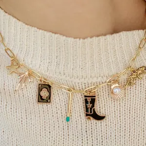 18k Gold FILLED Custom Charm Necklace