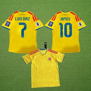 2026 Colombia Home Jersey - Short Sleeve, Custom # 7/ # 10 / Sizes S–XXL