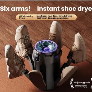 Timed shoe dryer, foldable home shoe dryer, six-arm shoe dryer, constant temperature shoe drying device
