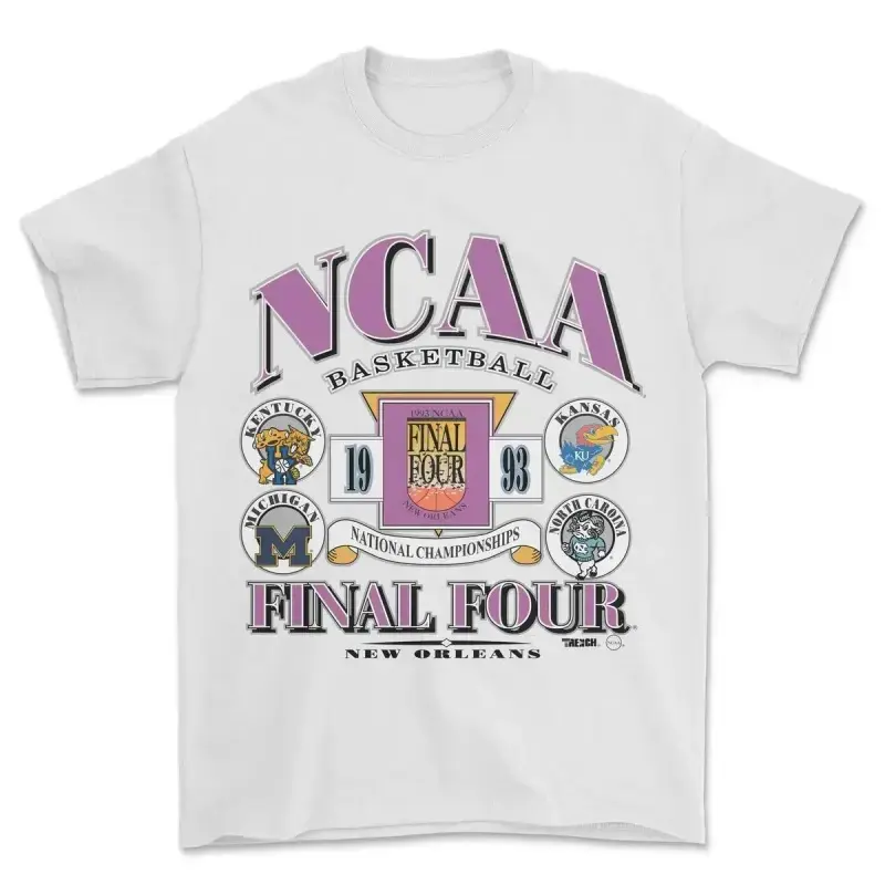 1993 NCAA Final Four T-Shirt, Vintage Basketball Graphic Tee, Retro New Orleans National Championship Top, Premium Combed Cotton Loose Fit Gameday Apparel