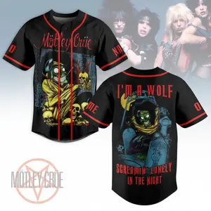 Motley Crue Baseball jersey Tour, Custom Baseball Jersey Shirts, Fans Gift