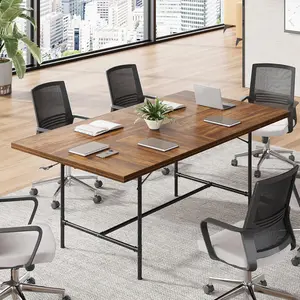 LITTLE TREE 6FT Conference Table, Rectangle 70.8" W x 35.4" D Meeting Table, Seminar Table for Office Conference Room