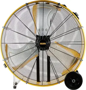 HiCFM 36" Industrial Drum Fan, 21100 CFM High Velocity 2 Speed 4/5 HP Motor Heavy Duty Metal Floor Air Circulator
