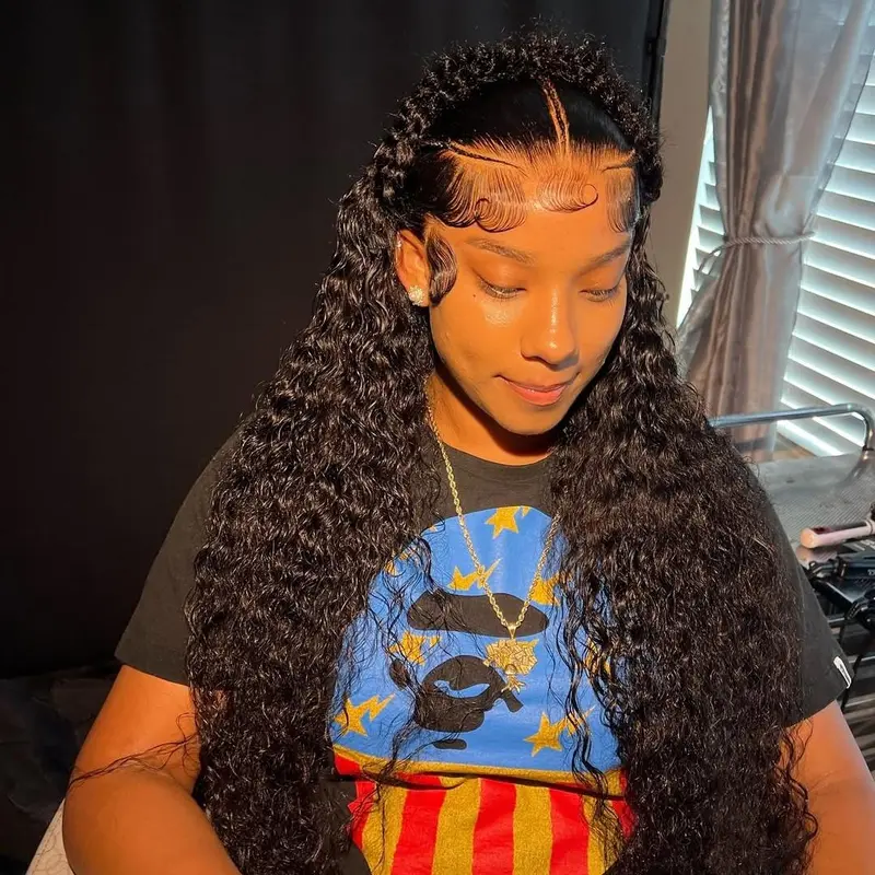 Alipearl Hair Pre Braided Deep Wave Stylist Wig Ready To Go Glueless 13x4 Lace Frontal Wig Pre Styled Pre Everything Wig 180% Density  #tiktokshopstockup