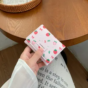 Japanese and Korean Women's Short Wallet New Model 70% off Cartoon Fresh Style Multi-Card Slot Large Capacity Student Coin Purse Wallet