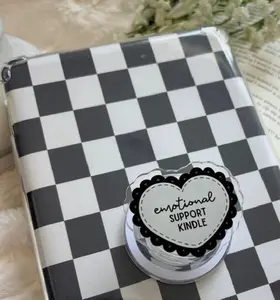 Black Heart Emotional Support MagSafe Grip Magnetic Kindle Grip Book Lover Cute Kindle Accessories Phone Holder PopSocket Phone Grip Magnetic Pop Socket Phone Grip