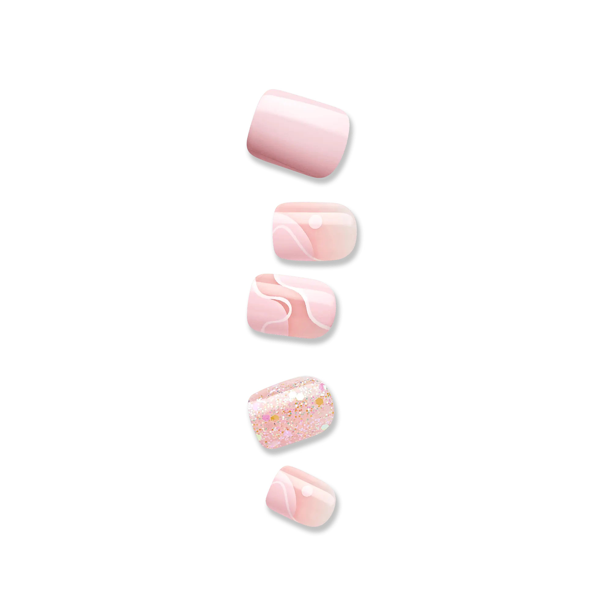 Impress Design No Glue Fake Press On Nails - This Feeling | Design, Pink, Petite, Squoval, Manicure