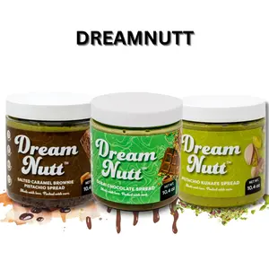 DreamNutt Dubai Jars - Pistachio Hazelnut Spread - Premium Nut Butter paste - Sweet Treat - 10.4oz Jar - 3 Flavors