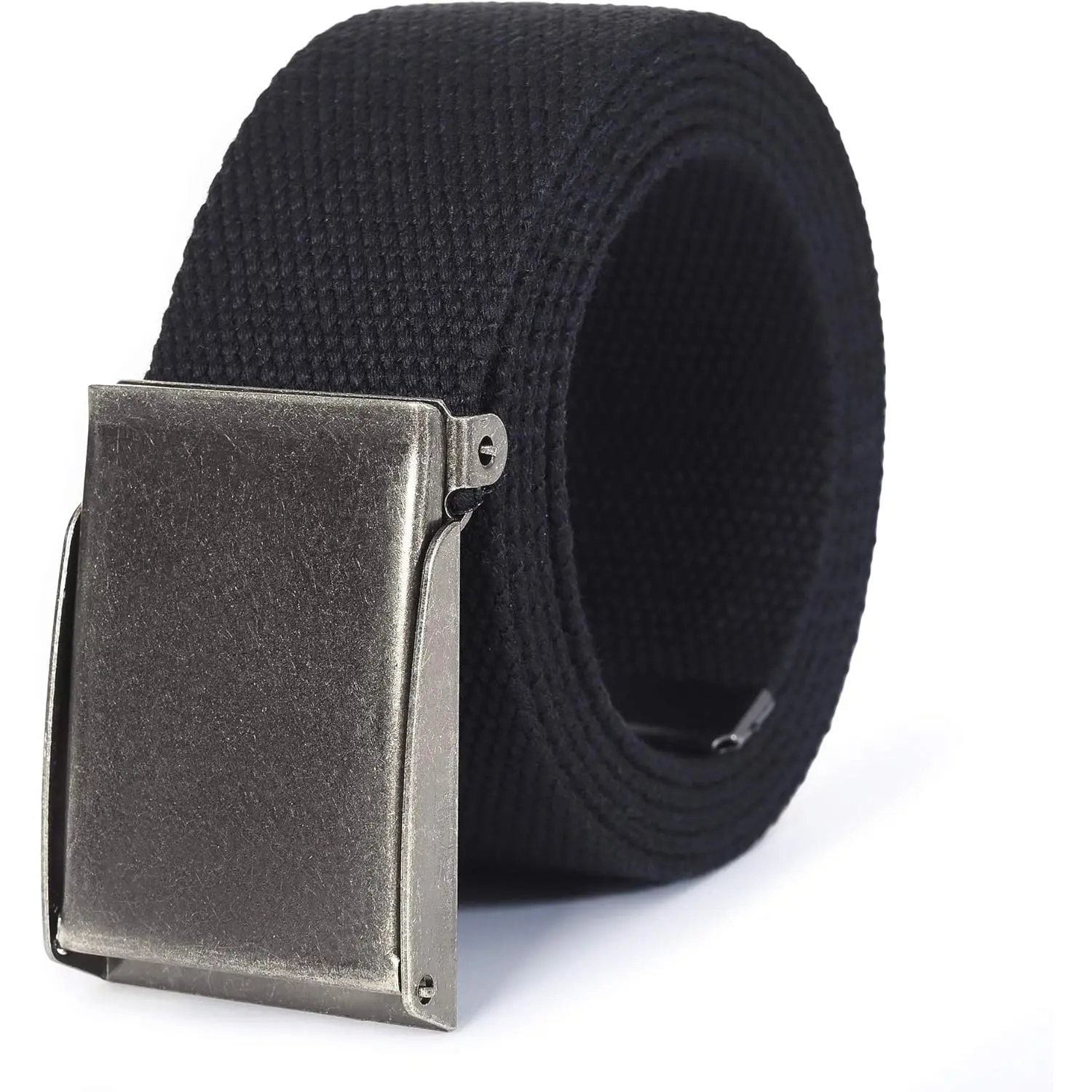 Canvas Web Belt - Cut to Fit Up to 52" | Flip-Top Matte Nickel Buckle 12 Colors