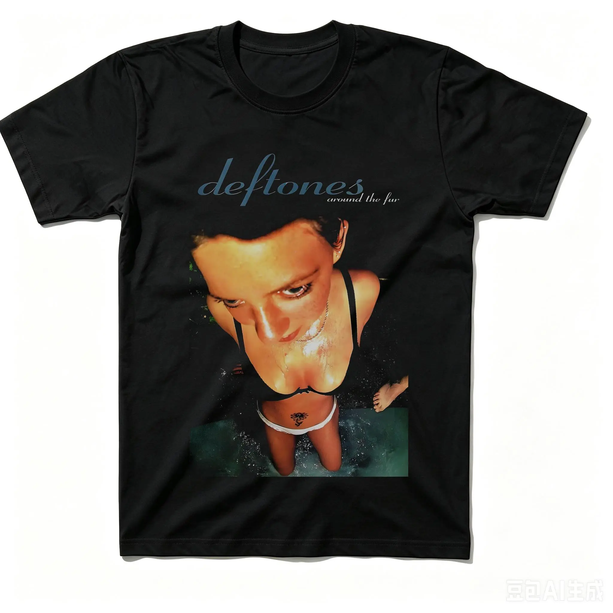 Deftones Around The Fur 1997 Album Cover Black Cotton reprint T-Shirt
