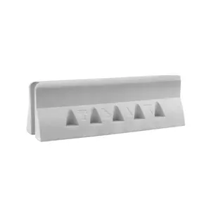 Monument Series Concrete Jersey Barrier - 7" Long, 2.25" Tall - "Sterling Gray" Colorway