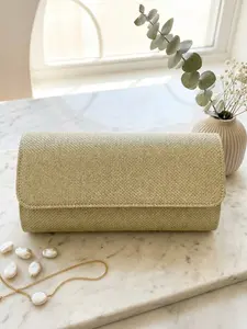 Elegant Textured Clutch Bag, Shiny Evening Handbag for Women, Ideal for Parties, Weddings, and Formal Events