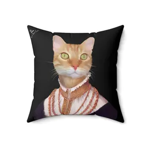 Custom Cat Throw Pillow - The Lady