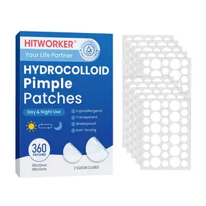 Hydrocolloid Pimple Cover Patches with 2 Sizes, Invisible Facial Skincare Stickers, Hypoallergenic Waterproof Daily Skin Protective Patches