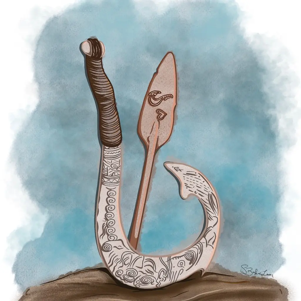 Moana and Maui - Demi Gods Wall Art