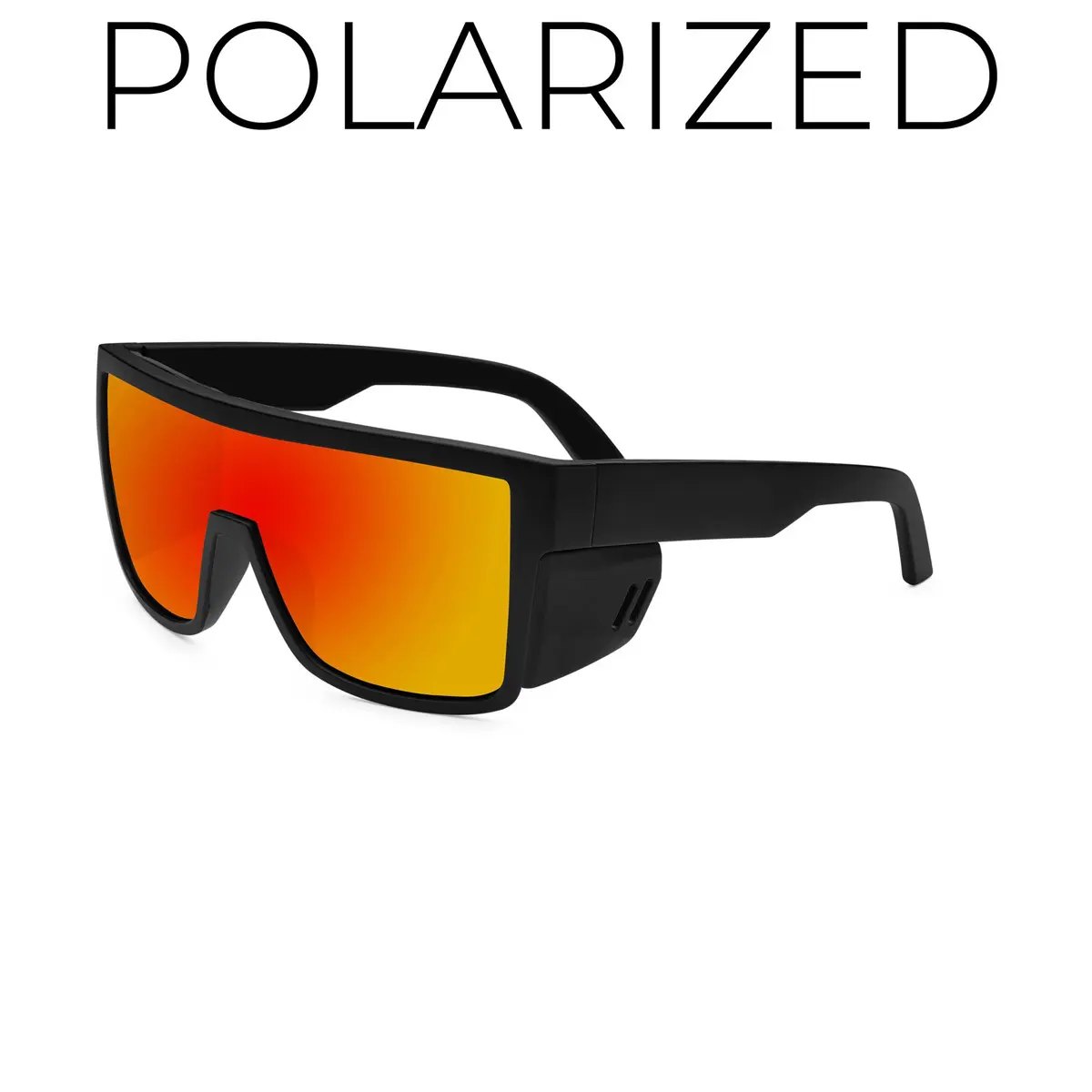 Black framed orange red film polarized f
