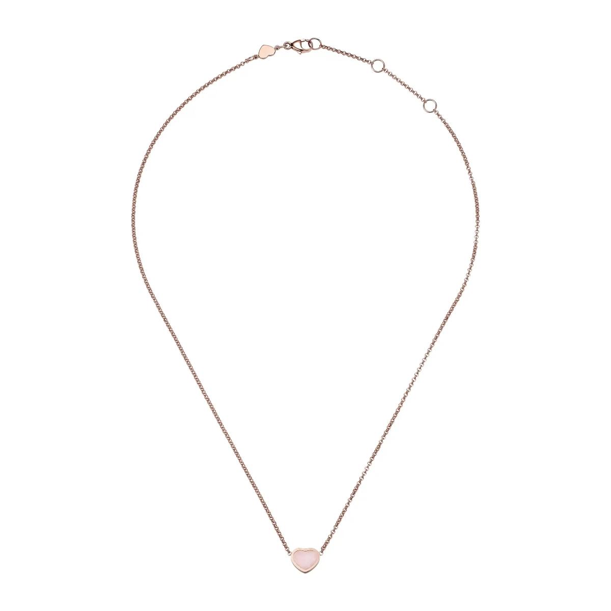 Timeless Rose Gold Red High Quality Heart Necklace Modern Style Everyday Luxury Staple