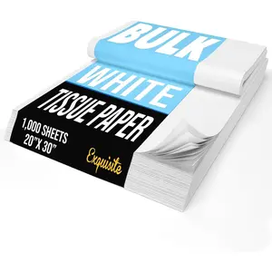 White Tissue Paper for  Bags White Tissue Paper Bulk - 1,000 Sheets 20" X 30" 10lb Newsprint for Packing, Birthday  Box Filler, Packing Supplies for Moving Supplies