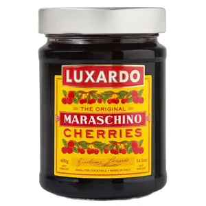 Luxardo The Original Maraschino Cherries | Gourmet Italian Maraschino Cherries | Ideal for Cocktails and Desserts, 400g Jar