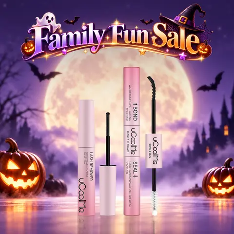 uCoolMe [New Upgrade] 2-in-1 No Black Lash Glue and Bond - Strong Hold, Waterproof, Beginner-Friendly Cosmetic Adhesive with Included Remover for Clusters (Single Item, Eyelash Removal False Eyelashes & Adhesives, Beauty & Personal Care),familyfun