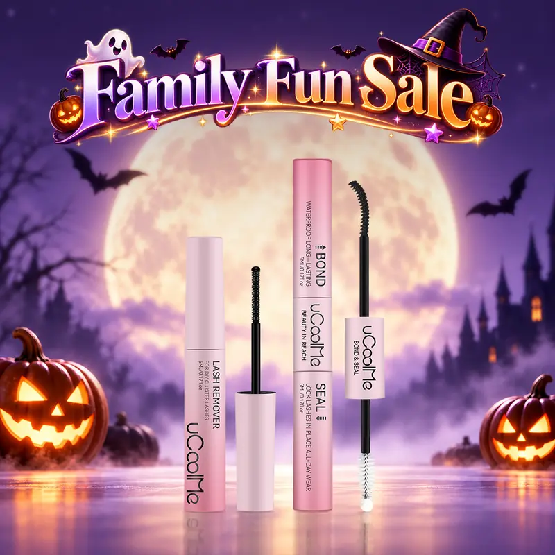 uCoolMe [New Upgrade] 2-in-1 No Black Lash Glue and Bond - Strong Hold, Waterproof, Beginner-Friendly Cosmetic Adhesive with Included Remover for Clusters (Single Item, Eyelash Removal False Eyelashes & Adhesives, Beauty & Personal Care),familyfun