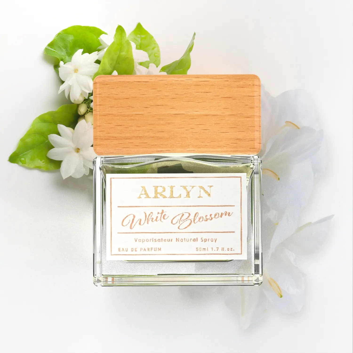 White Blossom, Arlyn, Women Perfume, Eau de Parfum, Neroli-Tuberose-Sandalwood, Long-Lasting, Vegan, Cruelty-Free, Made in USA – 50 ml | 1.7 Oz