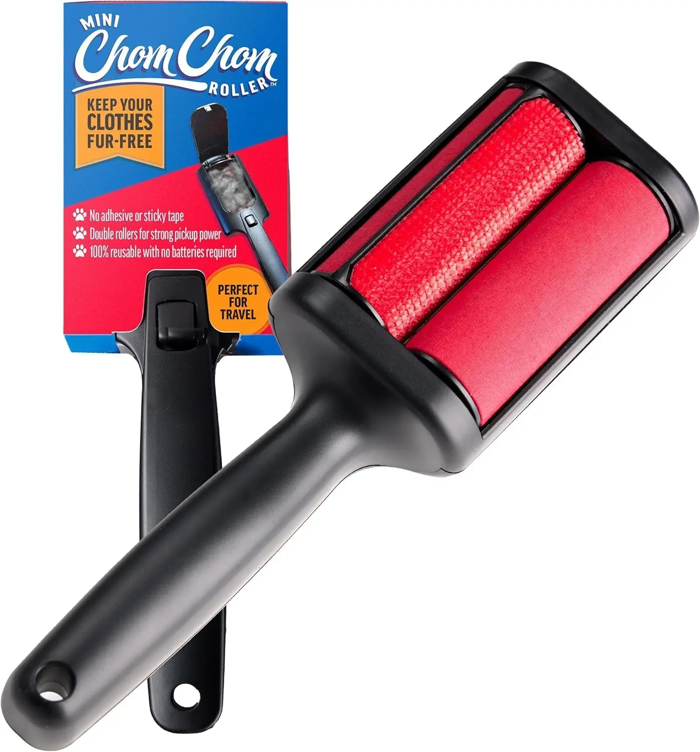Reusable Pet Hair Remover Roller | Mini Lint Roller for Cat & Dog Hair, No Sticky Refills Needed