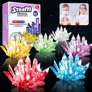DIY Crystal Growing Kit, Grow Colorful Crystals in 7 Days, Safe Non-Toxic Materials, Steam Education Toy, Science Gift for Kids