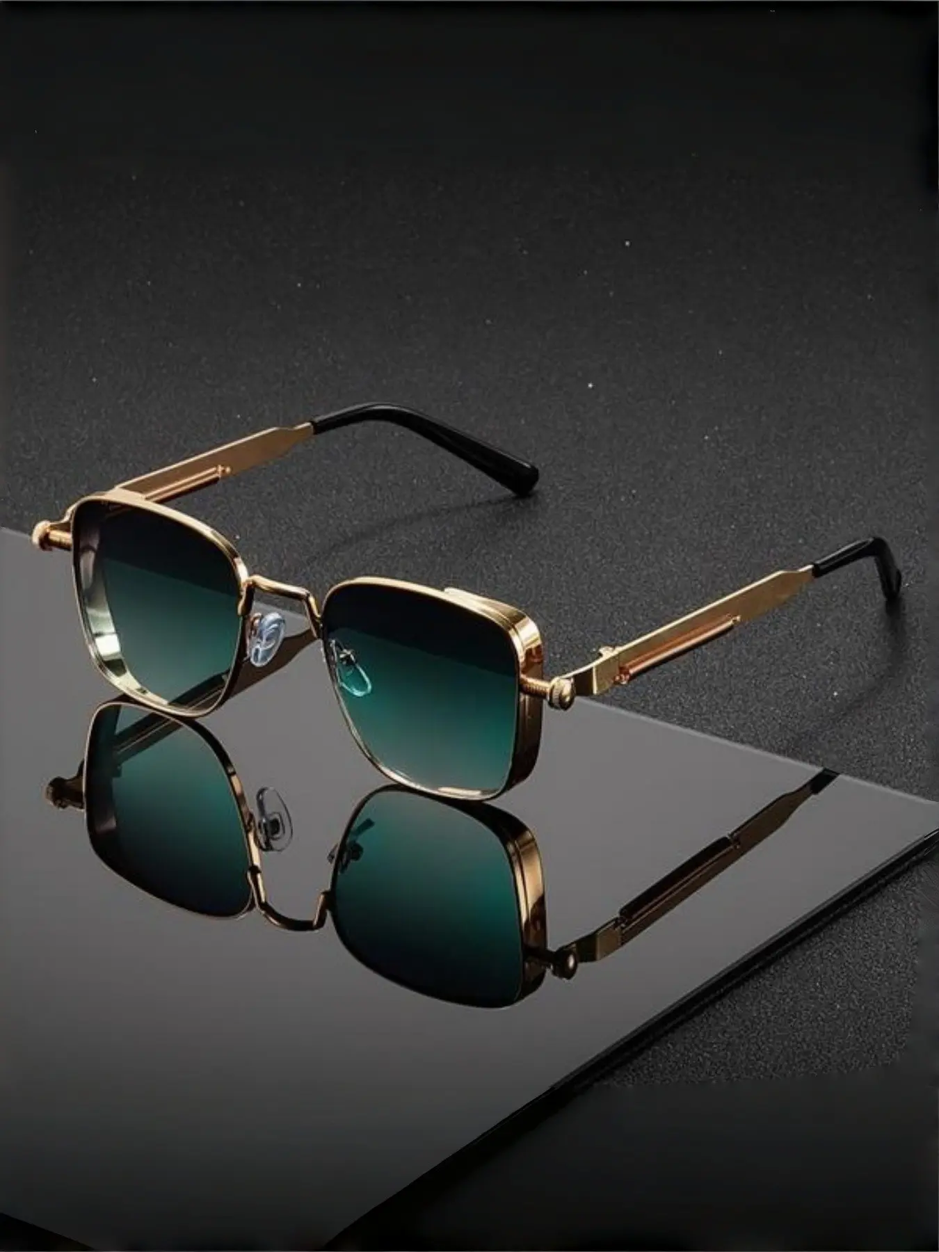Unisex Y2K Metal Square Frame Glasses, Vintage Boho Style, Durable Streetwear Accessories, Perfect for Daily Wear, Parties, Gifts, Trendy Vintage Sunglasses, Square Frames Sunglasses
