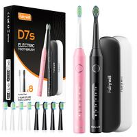 Black and pink set - 8 toothbrush heads