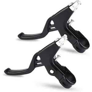 Brake Lever, Aluminum Alloy Brake Handle Lever Set for, Road Bike, Mountain Pair(Black)